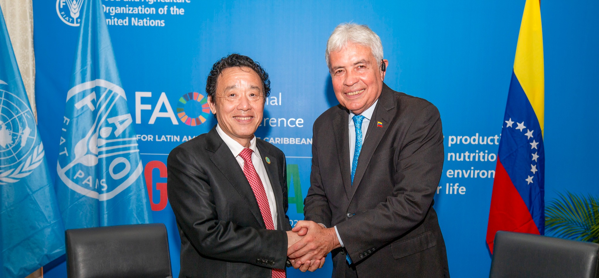 Resumen de la reunión bilateral entre el Director General de la FAO y el Excmo. Sr. Wilmar Castro Soteldo, Ministro para Agricultura Productiva y Tierras de la República Bolivariana de Venezuela