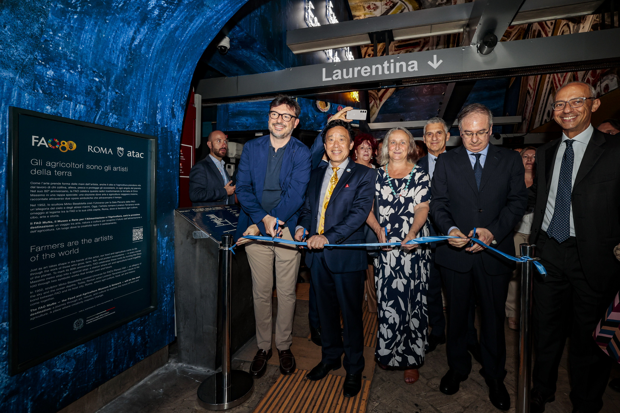 Rome’s Circo Massimo Metro Station becomes “Circo Massimo – FAO” to mark the Organization’s 80th Anniversary