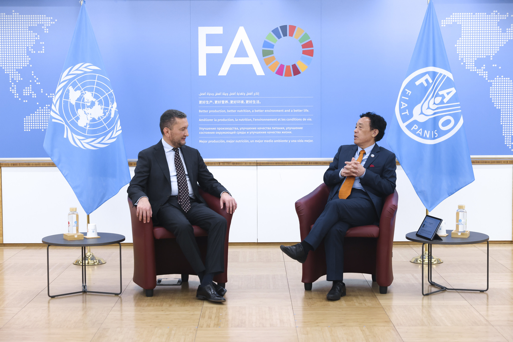 Bilateral meeting with Toily Kurbanov, United Nations Volunteers Executive Coordinator