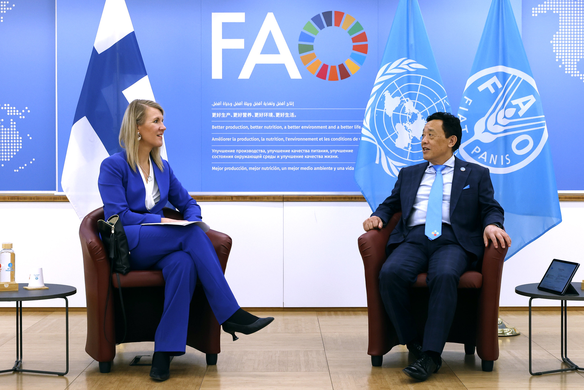 Bilateral meeting with H. E. Sari Multala, Minister for Climate and the Environment of The Republic of Finland