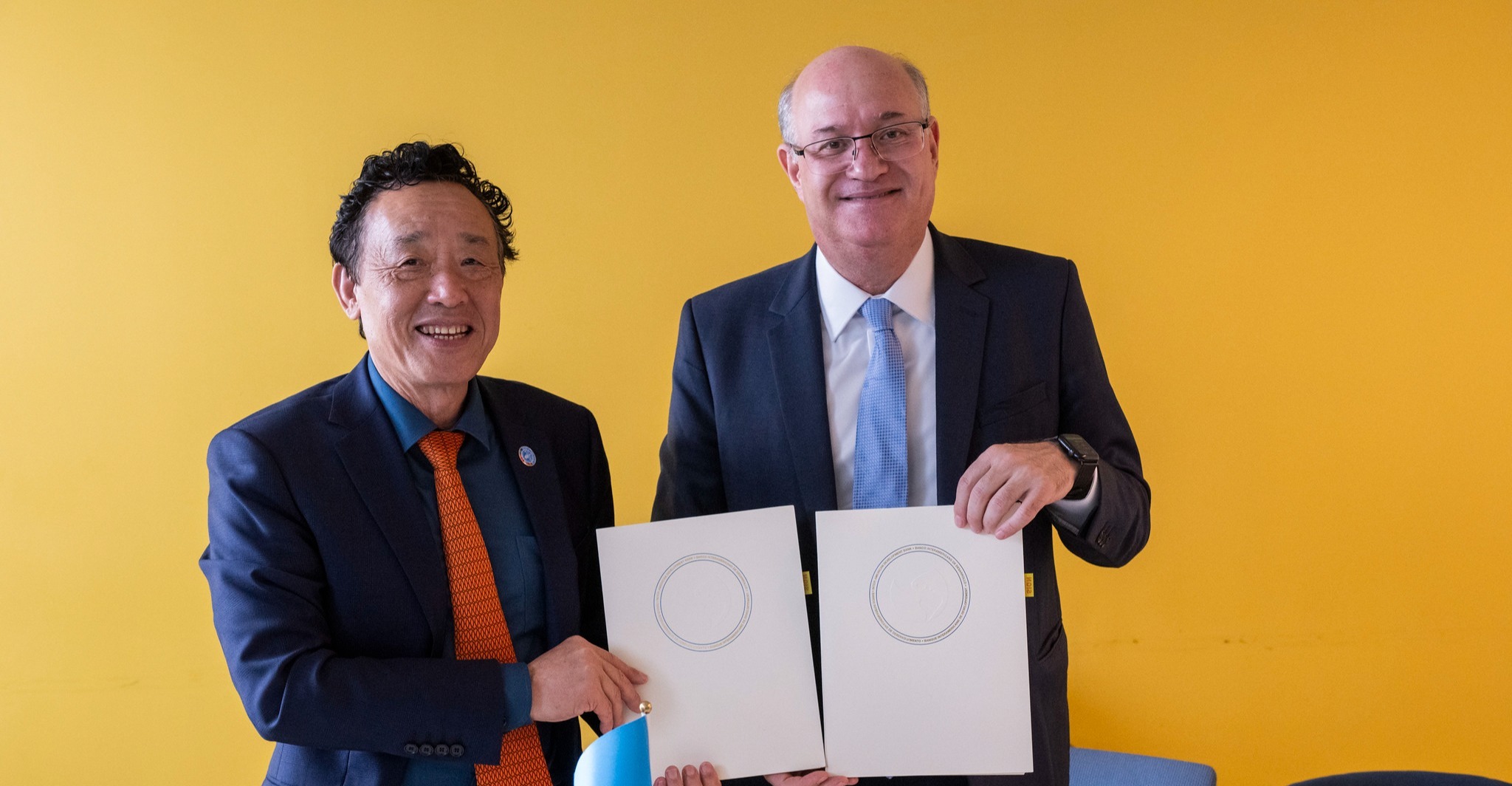 Ceremonia de firma de un nuevo acuerdo marco con el Sr. Ilan Goldfajn, Presidente del Banco Interamericano de Desarrollo