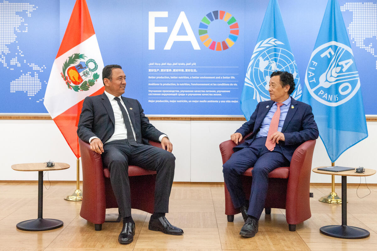 Bilateral meeting with H.E. Ángel Manuel Manero Campos, Minister for Agrarian Development and Irrigation of the Republic of Peru