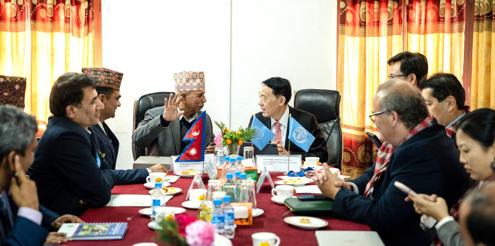 المدير العام لمنظمة الأغذية والزراعة يزور مجلس البحوث الزراعية في نيبال