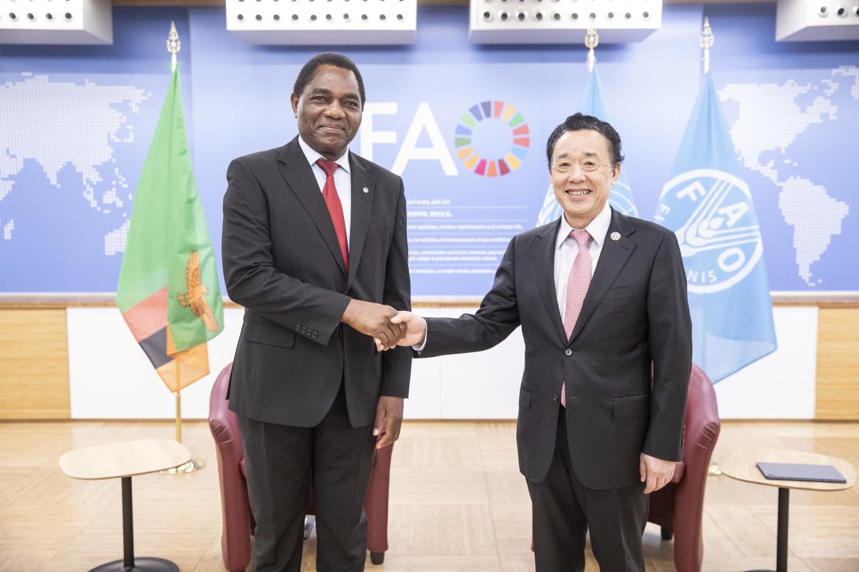 اجتماع ثنائي مع فخامة السيد Hakainde Hichilema، رئيس جمهورية زامبيا