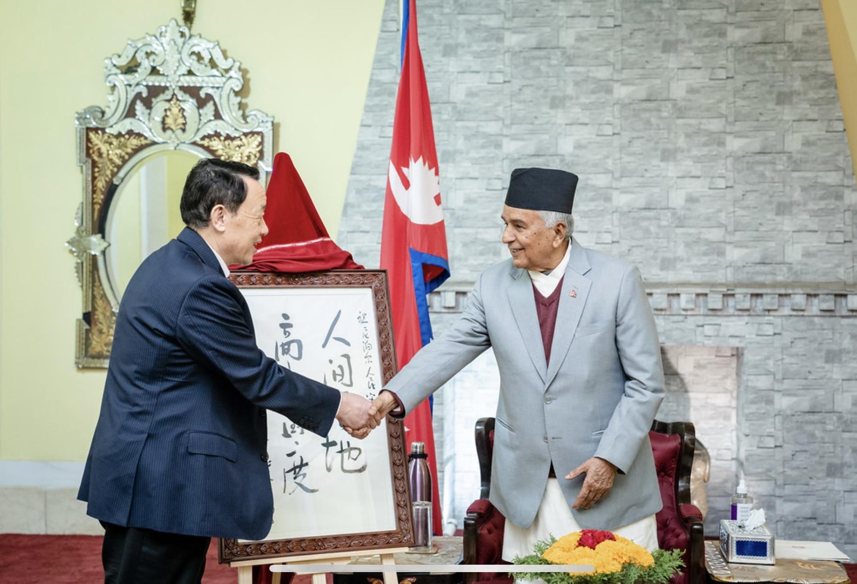 اجتماع ثنائي مع صاحب المقام الجليل فخامة السيد Ram Chandra Paudel، رئيس نيبال