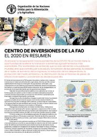 Centro de Inversiones de la FAO - El 2020 en resumen Centro de Inversiones de la FAO - El 2020 en resumen