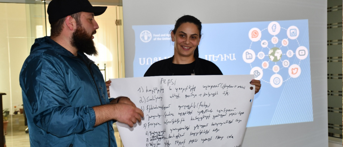 Empowering local voices: social media training for Armenian farmers’ groups