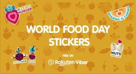 “Berry nice to meet you” greetings for World Food Day with healthy, lovable fruits, and vegetables on Viber