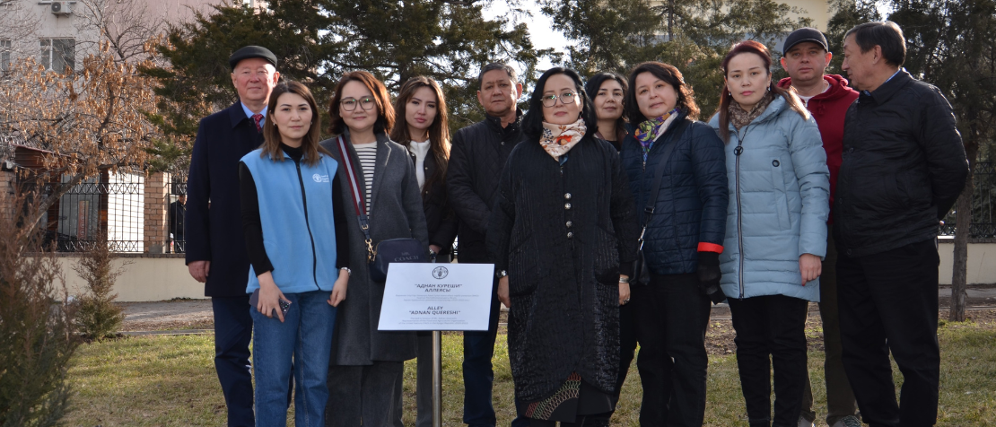 Alley planted in memory of late FAO Representative in Bishkek