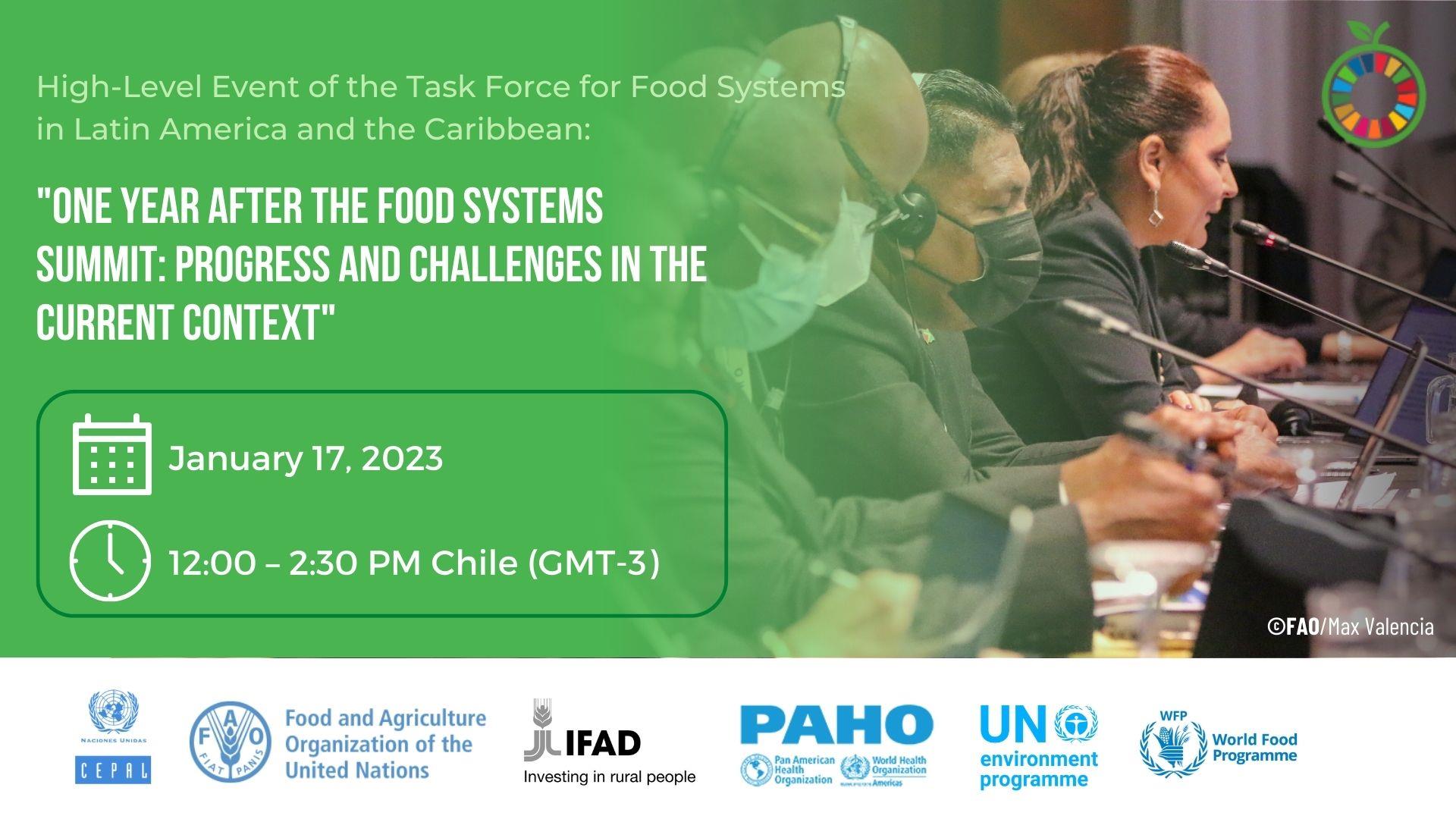 Evento de alto nivel del grupo de trabajo para los Sistemas Alimentarios en America latina y el Caribe