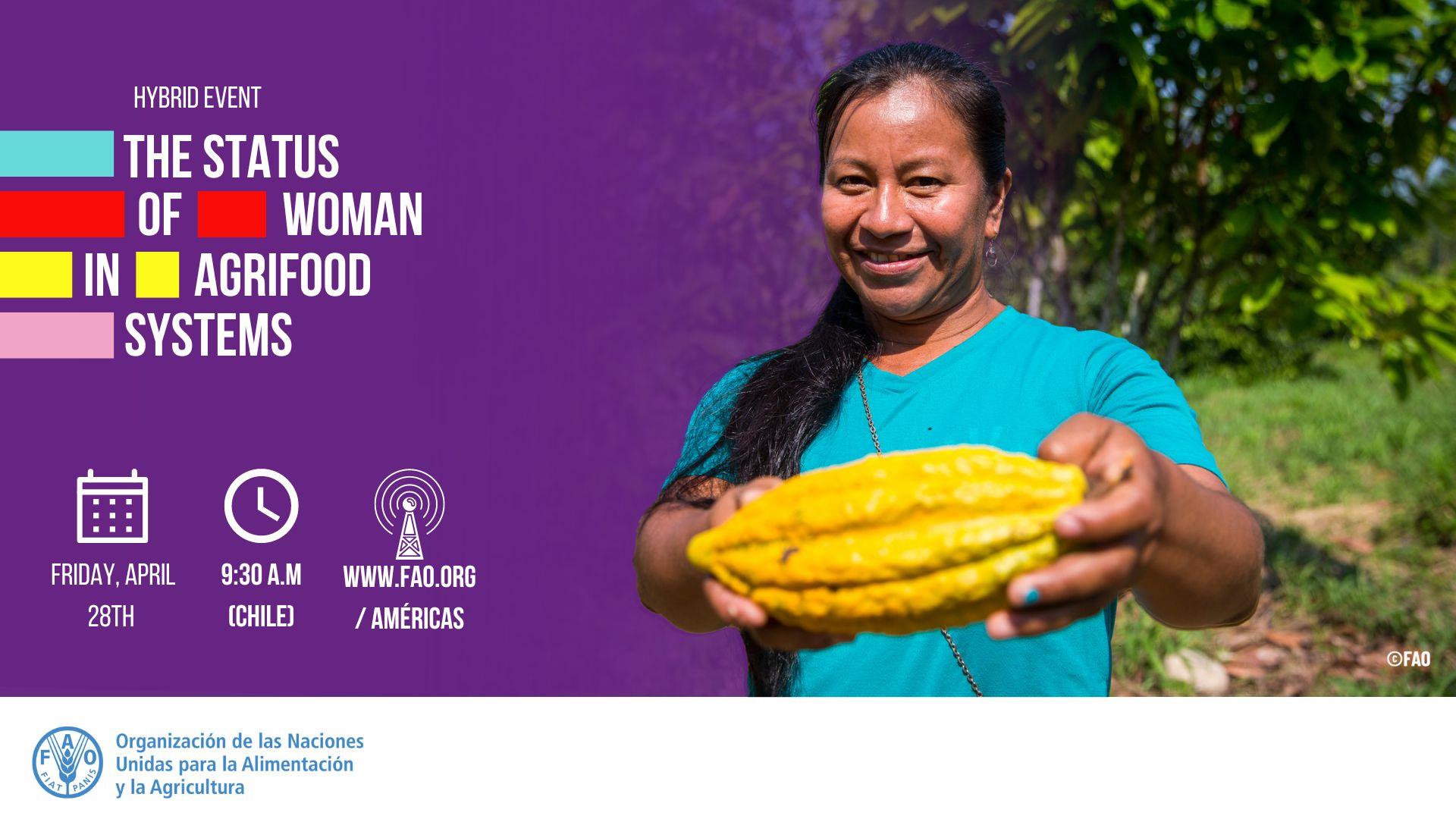 Webinar “Situación de la mujer en los sistemas agroalimentarios”