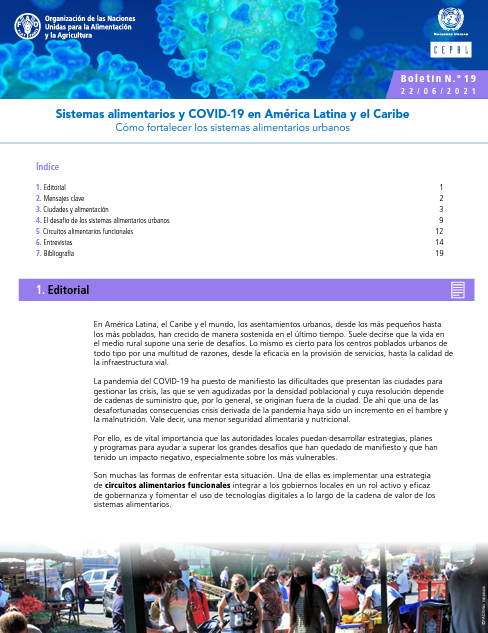 19 boletin sistemas alimentarios y covid 19 FAOCEPAL