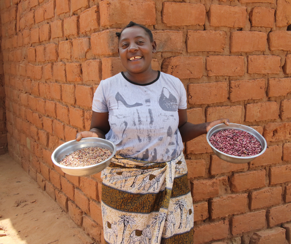 Getrude Mudenda smallholder farmer inspecting her maize crop in Kalomo district Zambia Getrude Mudenda beneficiary of the FAO and UKFCDO Emergency Project at her farm in Kalomo