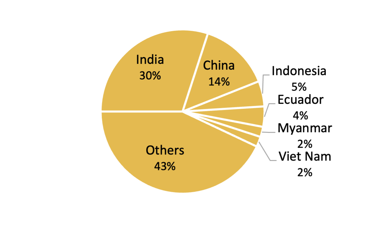 Source: FAO, 2007, “World Bamboo Resources”